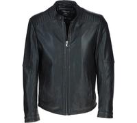 Ashwood Genuine Bubble Leather Mandarin Collar Biker Jacket: NZ-16110 - XL - Leather - Black