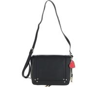 Ashwood Ladies Flap Over Leather Shoulder Bag - One Size - Black - Leather