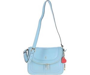 Ashwood Ladies Large Flap Over Leather Shoulder Bag - One Size - Winter Sky - Leather