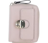 Ashwood Ladies Leather Purse - Compact RFID Wallet for Women - Genuine Leather with 6 Card Slots, Twist Lock & Zip Pockets with Gold Hardware - Elegant Small Purse for Everyday Use: 32057 (Beige)