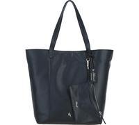 Ashwood Ladies Real Leather Shoulder Bag - Top-Handle Tote with Magnetic Stud Fastening, Gold Hardware, Detachable Pouch & 3 Internal Compartments - Elegant Everyday Handbag (Black)