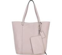 Ashwood Ladies Real Leather Shoulder Bag - Top-Handle Tote with Magnetic Stud Fastening, Gold Hardware, Detachable Pouch & 3 Internal Compartments - Elegant Everyday Handbag (Beige)