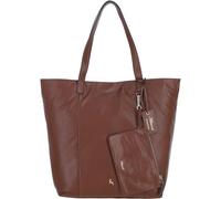 Ashwood Ladies Real Leather Shoulder Bag - Top-Handle Tote with Magnetic Stud Fastening, Gold Hardware, Detachable Pouch & 3 Internal Compartments - Elegant Everyday Handbag (2 Tone Tan)