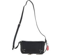 Ashwood Ladies Small Flap Over Leather Shoulder Bag - One Size - Black - Leather
