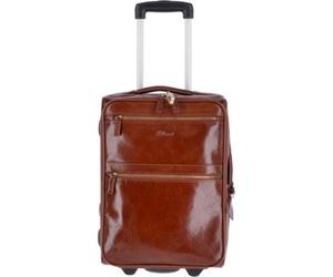 Ashwood Leather Airline Friendly Cabin Size Trolley In Vegetable Tanned Leather Chestnut