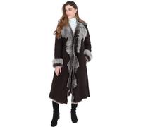 Ashwood Leather 'alaska' Long Length Toscana Suede Leather Coat In Brown Brown