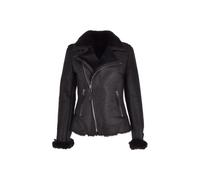 Ashwood Leather 'alayna' Womens Luxury Shearling Jacket In Black Black 16