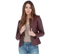 Ashwood Leather 'aliona' Real Leather Fashion Jacket Women Coat In Burgundy Burgundy