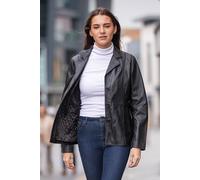 Ashwood Leather 'angela' Leather Blazer Jacket In Black Black 20