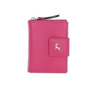 Ashwood Leather 'arte In Pelle' Rfid Secure Leather Wallet/purse With Zip And Stud Closure In Pink Pink One Size