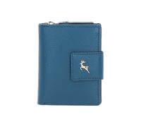 Ashwood Leather 'arte In Pelle' Rfid Secure Leather Wallet/purse With Zip And Stud Closure In Teal Teal One Size