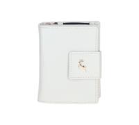 Ashwood Leather 'arte In Pelle' Rfid Secure Leather Wallet/purse With Zip And Stud Closure In White White
