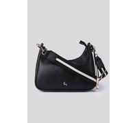 Ashwood Leather 'bella Toscana' Real Leather Crossbody Bag With Webbing Strap In Black Black