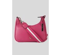 Ashwood Leather 'bella Toscana' Real Leather Crossbody Bag With Webbing Strap In Raspberry Raspberry