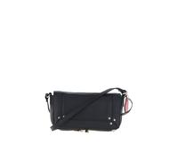 Ashwood Leather 'blossom' Flap Over Real Leather Shoulder Bag In Black Black