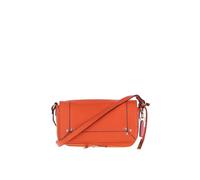 Ashwood Leather 'blossom' Flap Over Real Leather Shoulder Bag In Orange Orange