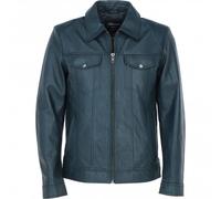 Ashwood Leather Bomber Jacket: 1896 | Becks - 5XL - Navy Blue