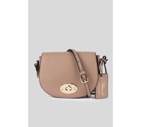 Ashwood Leather 'borsa Della Moda' Real Leather Saddle Crossbody Bag In Beige Beige