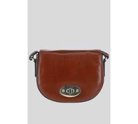Ashwood Leather 'borsa Della Moda' Real Leather Saddle Crossbody Bag In Light Tan Light Tan