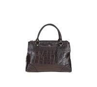 Ashwood Leather 'borsa Verniciata' Three Section Shoulder Bag In Brown Brown One Size