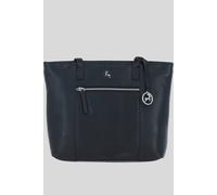 'Bray' Designer Leather Shoulder Bag with Secure Zip Pocket Ashwood Leather Black One Size