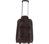Ashwood Leather Cabin Size Columbian Leather Weekend Trolley Brown