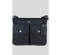 Ashwood Leather 'cardiff' Real Leather Crossbody Bag In Black Black