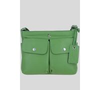 Ashwood Leather 'cardiff' Real Leather Crossbody Bag In Green Green