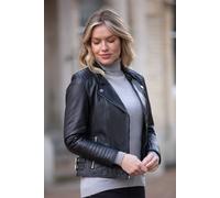 Ashwood Leather 'casey' Real Leather Biker Jacket In Black Black 20