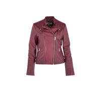 Ashwood Leather 'casey' Real Leather Biker Jacket In Dark Red Dark Red 16
