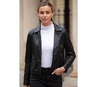 Ashwood Leather 'celia' Leather Fashion Biker Jacket Women Coat In Black Black 18