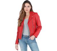 Ashwood Leather 'celia' Leather Fashion Biker Jacket Women Coat In Red Red
