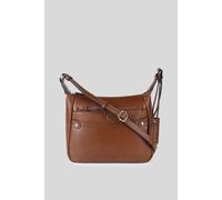 Ashwood Leather 'classico Napoli' Real Leather Top Zip Crossbody Bag In Tan Tan