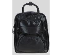 Ashwood Leather Compact Leather Backpack with Front Zip Pockets in Black Ashwood Leather Black