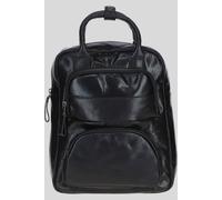 Ashwood Leather Compact Leather Backpack With Front Zip Pockets In Black Black