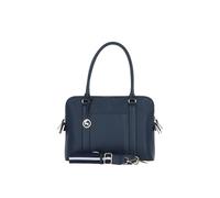 Ashwood Leather 'cuore Di Cuoio' 3 Section Large Leather Handbag In Navy Navy