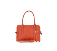 Ashwood Leather 'cuore Di Cuoio' 3 Section Large Leather Handbag In Orange Orange