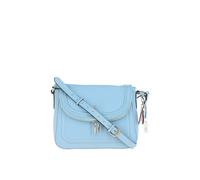 Ashwood Leather 'dazzling' Flap Over Real Leather Shoulder Bag In Light Blue Light Blue