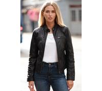 Ashwood Leather 'donna Milano' Real Leather Fashion Biker Style Jacket In Black Black