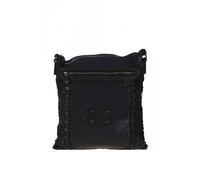 Ashwood Leather 'estasi' Woven Classic Large Leather Vintage Crossbody Bag In Black Black