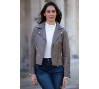 Ashwood Leather 'fia' Real Leather Biker Jacket Women Coat In Taupe Taupe 16