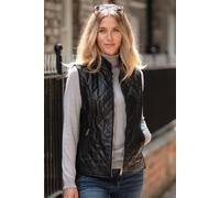Ashwood Leather 'hampton' Diamond Quilted Leather Gilet In Black Black 12