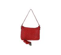 Ashwood Leather 'incanto Infinito' Vintage Woven Leather Shoulder Bag In Red Red