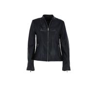 Ashwood Leather 'kate' Real Leather Mandarin Collar Biker Jacket In Black Black