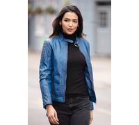 Ashwood Leather 'kore' Real Leather Biker Jacket In Blue Blue 20