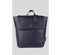 'Lussuria Venezia' Real Leather Flapover Backpack Ashwood Leather Navy One Size