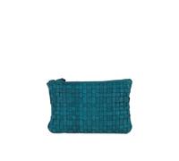 Ashwood Leather 'magnificenza' Vintage Woven Classic Leather Crossbody Bag In Turquoise Turquoise
