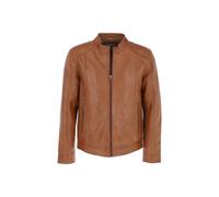 Ashwood Leather Men's 'Alberto' Leather Biker Jacket in Tan | Size: 3XL Ashwood Leather Tan 3XL