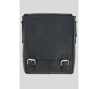 Ashwood Leather Men's Classic A4 Leather Flap-Over Messenger Bag in Black Ashwood Leather Black