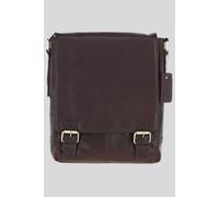 Ashwood Leather Men's Classic A4 Leather Flap-Over Messenger Bag in Dark Brown Ashwood Leather Dark Brown